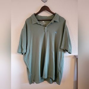 Olive green Tommy Bahama Island Zone polo shirt